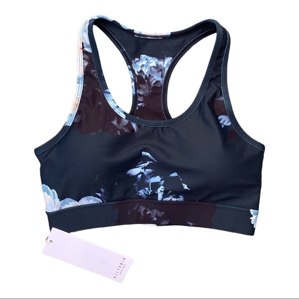Allfenix Floral Racerback Sport Bra NWT